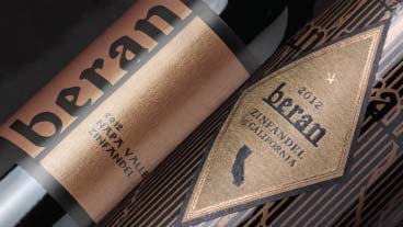 Two beran wine labels - zinfandel wines